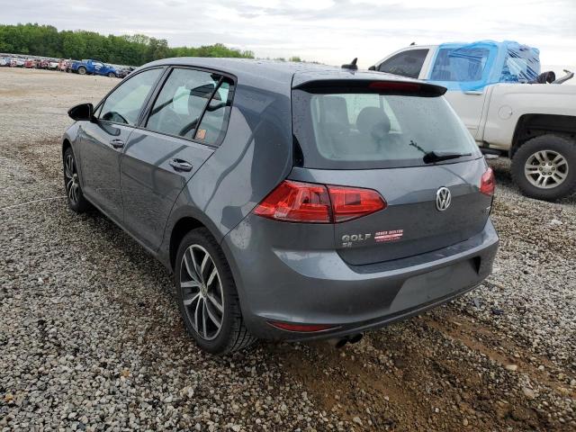 3VW217AU8GM012305 - 2016 VOLKSWAGEN GOLF S/SE GRAY photo 2