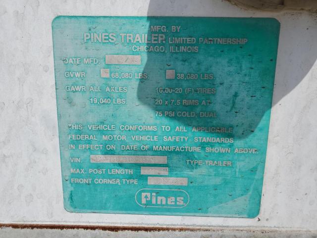 1PNE281F6PKB49457 - 1993 PINES TRAILER თეთრი ფოტო 10