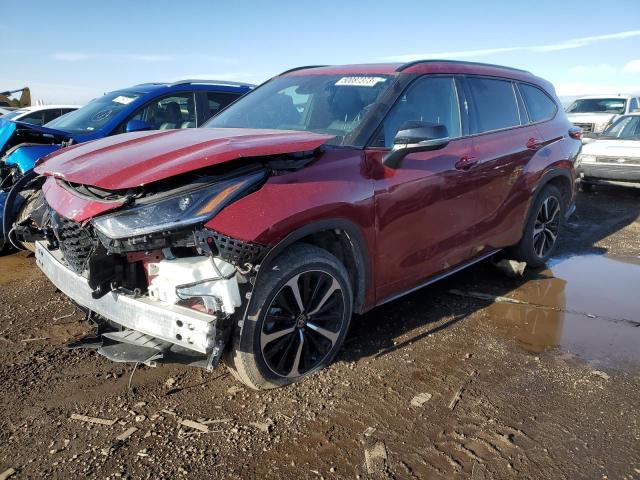 5TDJZRBH7MS057736 - 2021 TOYOTA HIGHLANDER XSE BURGUNDY photo 1