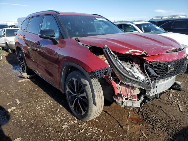 5TDJZRBH7MS057736 - 2021 TOYOTA HIGHLANDER XSE BURGUNDY photo 4