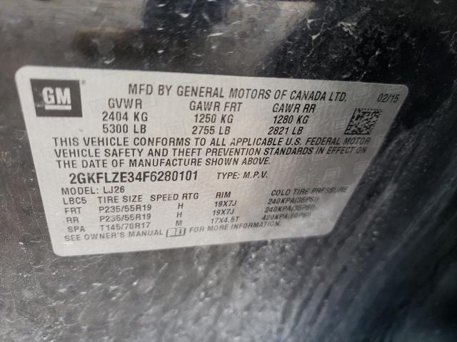 2GKFLZE34F6280101 - 2015 GMC TERRAIN DENALI BLACK photo 13