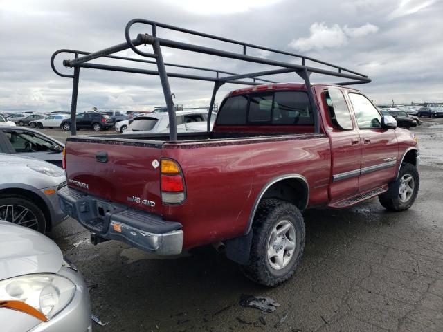 5TBBT44182S273318 - 2002 TOYOTA TUNDRA ACCESS CAB BURGUNDY photo 3