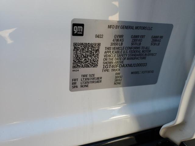 1GT40FDAXNU100033 - 2022 GMC HUMMER PIC EDITION 1 WHITE photo 14