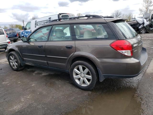 4S4BP61C997336259 - 2009 SUBARU OUTBACK 2.5I BROWN photo 2