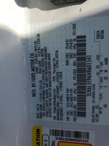 3LN6L5E96HR601541 - 2017 LINCOLN MKZ RESERVE WHITE photo 13