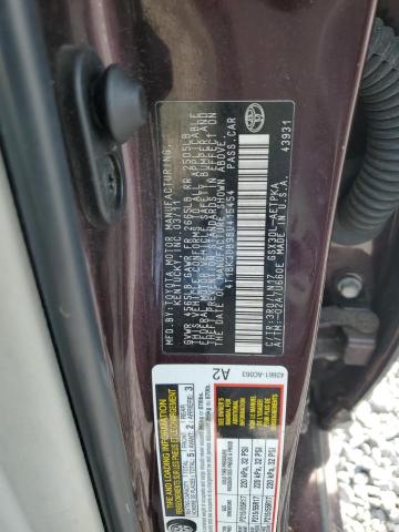 4T1BK3DB9BU415454 - 2011 TOYOTA AVALON BASE 栗色 照片 12