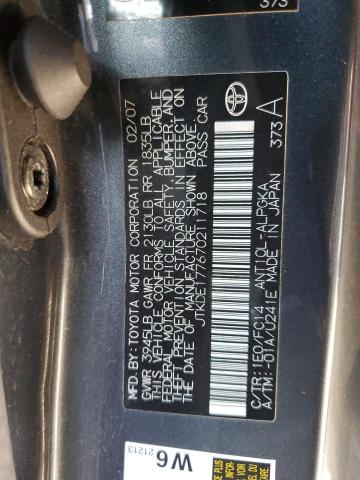 JTKDE177670211718 - 2007 TOYOTA SCION TC 蓝色 照片 12