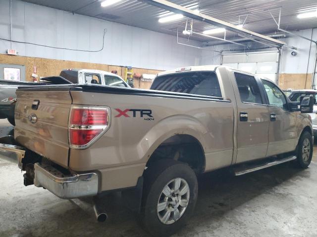 1FTFW1ET0CKD66647 - 2012 FORD F150 SUPERCREW TAN photo 3