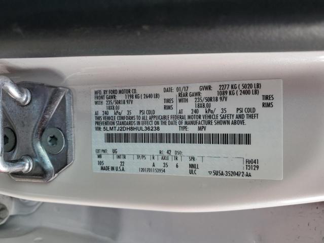 5LMTJ2DH8HUL36238 - 2017 LINCOLN MKC SELECT 白色 照片 13