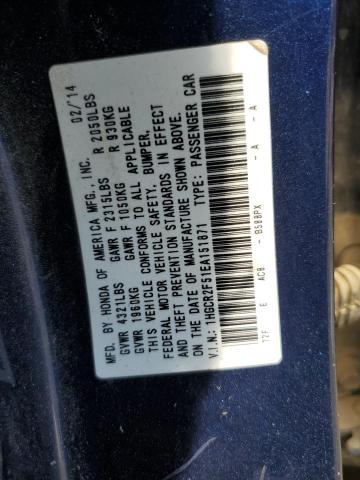 1HGCR2F51EA151871 - 2014 HONDA ACCORD SPORT BLUE photo 13