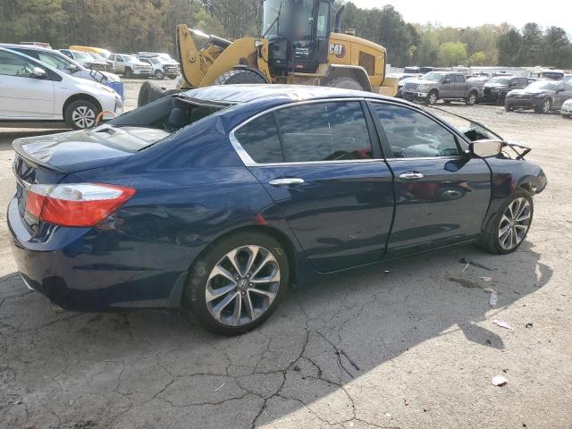 1HGCR2F51EA151871 - 2014 HONDA ACCORD SPORT BLUE photo 3