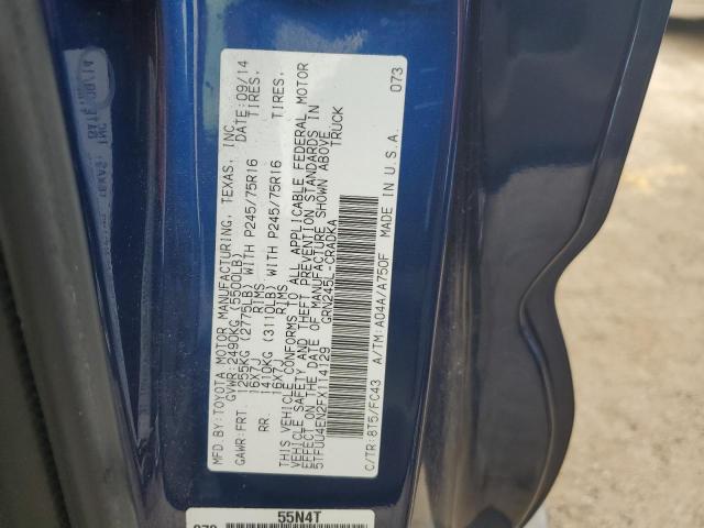 5TFUU4EN2FX114129 - 2015 TOYOTA TACOMA ACCESS CAB ლურჯი ფოტო 12