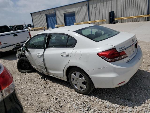 19XFB2F59DE062805 - 2013 HONDA CIVIC LX WHITE photo 2