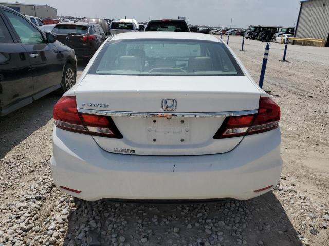 19XFB2F59DE062805 - 2013 HONDA CIVIC LX WHITE photo 6