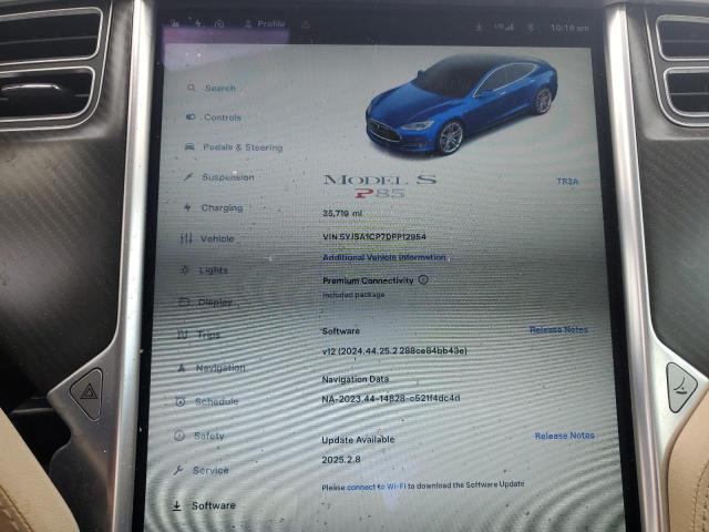 5YJSA1CP7DFP12954 - 2013 TESLA MODEL S BLACK photo 9