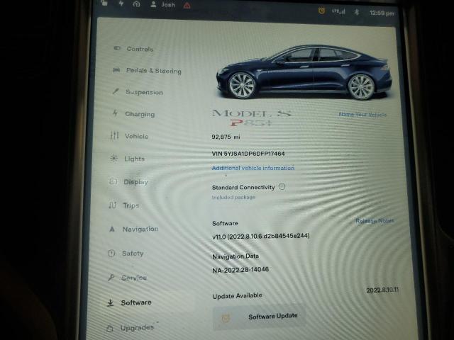 5YJSA1DP6DFP17464 - 2013 TESLA MODEL S Grafit foto 9