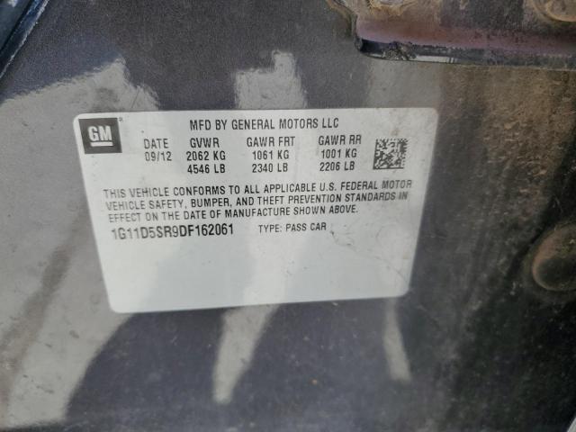 1G11D5SR9DF162061 - 2013 CHEVROLET MALIBU 1LT 石墨色 照片 12