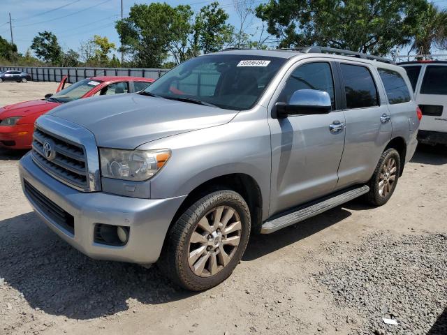5TDBY67A88S010562 - 2008 TOYOTA SEQUOIA PLATINUM SILVER photo 1