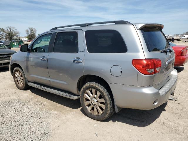 5TDBY67A88S010562 - 2008 TOYOTA SEQUOIA PLATINUM SILVER photo 2