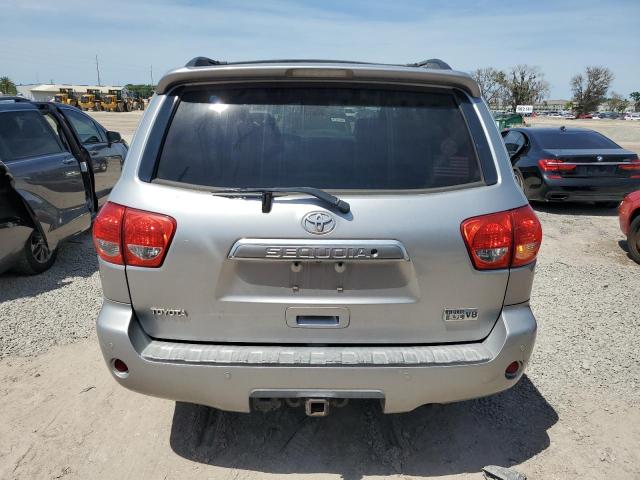 5TDBY67A88S010562 - 2008 TOYOTA SEQUOIA PLATINUM SILVER photo 6