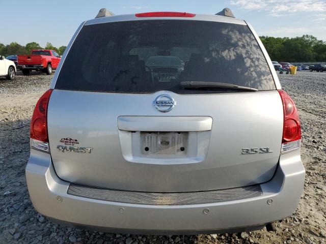 5N1BV28U66N117943 - 2006 NISSAN QUEST S SILVER photo 6