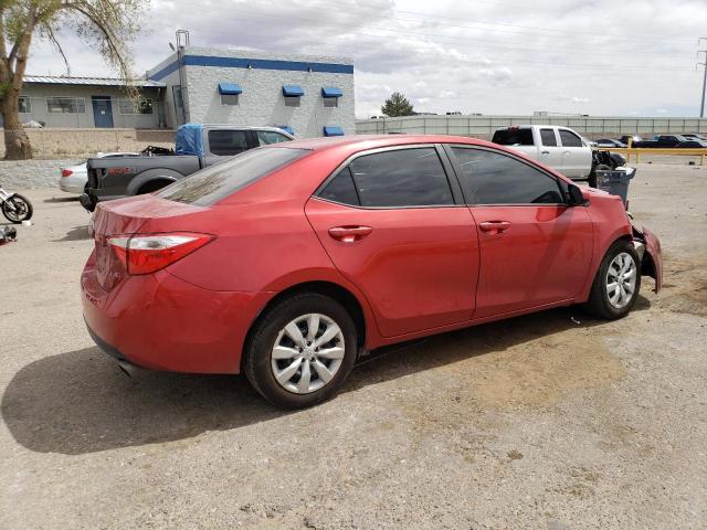 5YFBURHEXFP195234 - 2015 TOYOTA COROLLA L RED photo 3