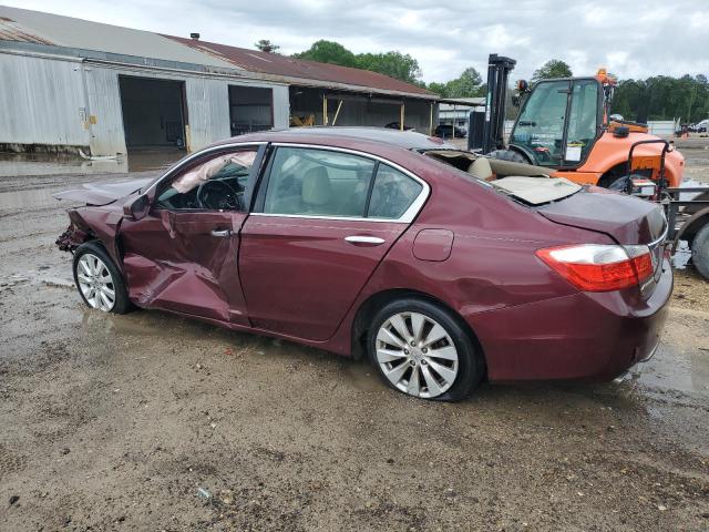 1HGCR3F82DA046917 - 2013 HONDA ACCORD EXL BURGUNDY photo 2