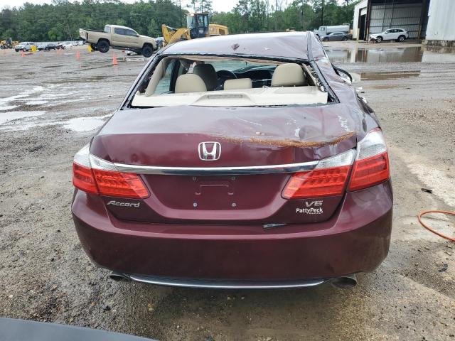 1HGCR3F82DA046917 - 2013 HONDA ACCORD EXL BURGUNDY photo 6