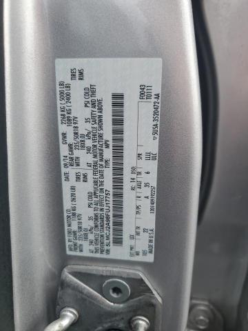 5LMCJ2A98FUJ17757 - 2015 LINCOLN MKC SILVER photo 12