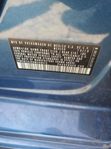 3VW2B7AJ5HM258572 - 2017 VOLKSWAGEN JETTA S 蓝色 照片 13