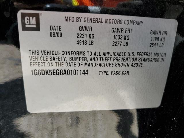 1G6DK5EG8A0101144 - 2010 CADILLAC CTS PERFORMANCE COLLECTION Черный фото 12