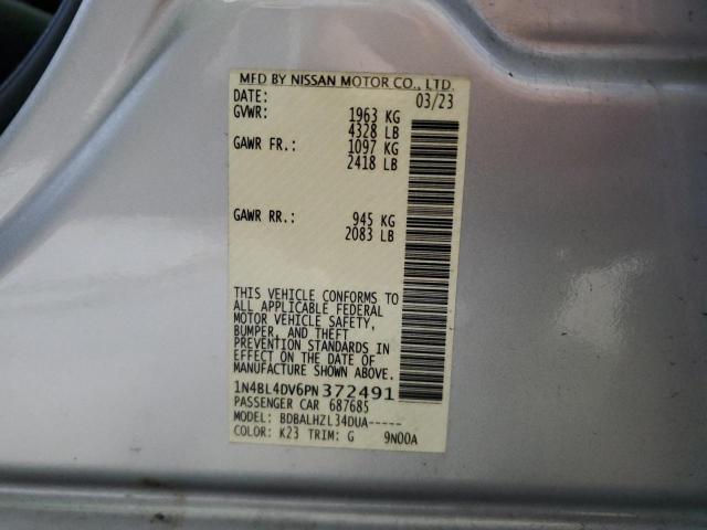 1N4BL4DV6PN372491 - 2023 NISSAN ALTIMA SV SILVER photo 12