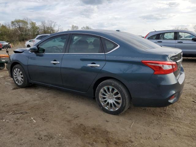 3N1AB7AP2HY226161 - 2017 NISSAN SENTRA S BLUE photo 2