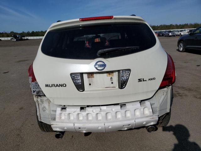 JN8AZ08W47W658113 - 2007 NISSAN MURANO SL WHITE photo 6