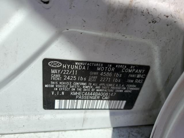 KMHEC4A44BA008147 - 2011 HYUNDAI SONATA HYBRID WHITE photo 12