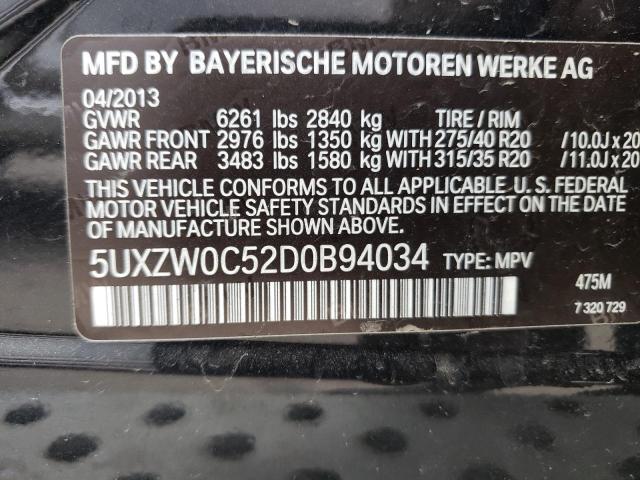 5UXZW0C52D0B94034 - 2013 BMW X5 XDRIVE35D BLACK photo 14