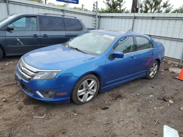 3FAHP0KC7BR295192 - 2011 FORD FUSION SPORT BLUE photo 1