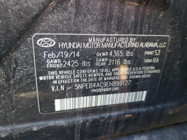 5NPEB4AC9EH899127 - 2014 HYUNDAI SONATA GLS BLACK photo 12