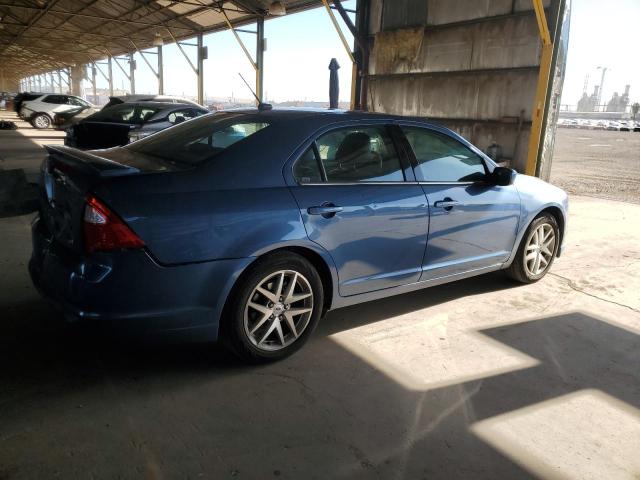 3FAHP0JG9AR390596 - 2010 FORD FUSION SEL BLUE photo 3