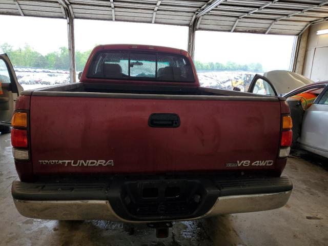 5TBBT44121S183791 - 2001 TOYOTA TUNDRA ACCESS CAB RED photo 6