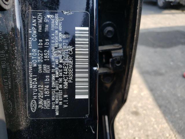 KMHCT4AE2DU312871 - 2013 HYUNDAI ACCENT GLS BLACK photo 12