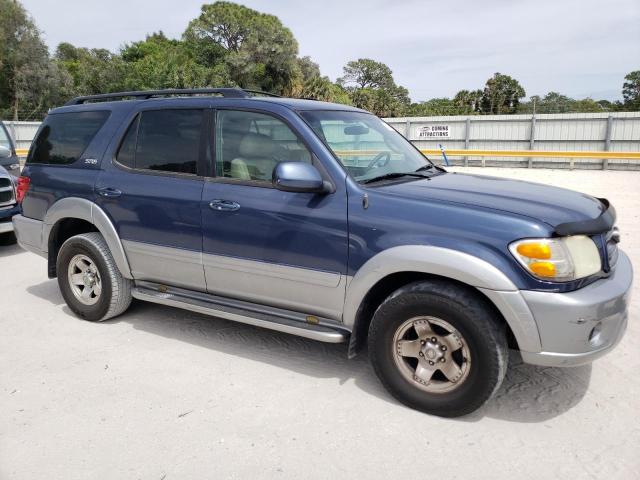 5TDZT34AX1S027501 - 2001 TOYOTA SEQUOIA SR5 BLUE photo 4