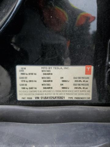 5YJSA1E29JF293521 - 2018 TESLA MODEL S BLACK photo 13