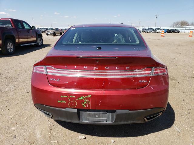 3LN6L2LU8GR627188 - 2016 LINCOLN MKZ HYBRID RED photo 6