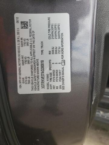 3GTRKVE37AG300018 - 2010 GMC SIERRA K1500 SLE GRAY photo 12