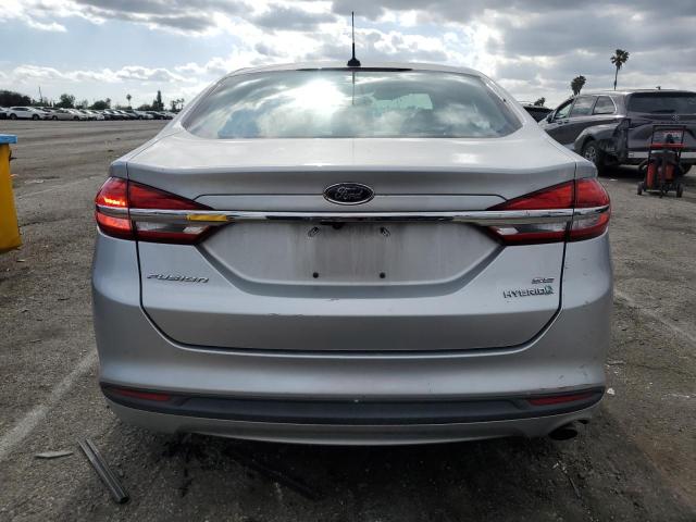 3FA6P0LU7JR197423 - 2018 FORD FUSION SE HYBRID SILVER photo 6