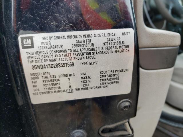 3GNDA13D28S557569 - 2008 CHEVROLET HHR LS 黑色 照片 12