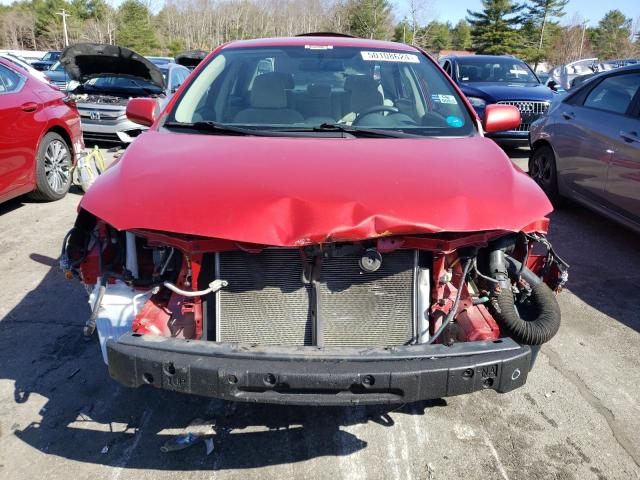 2T1BU4EE1CC765740 - 2012 TOYOTA COROLLA BASE RED photo 5