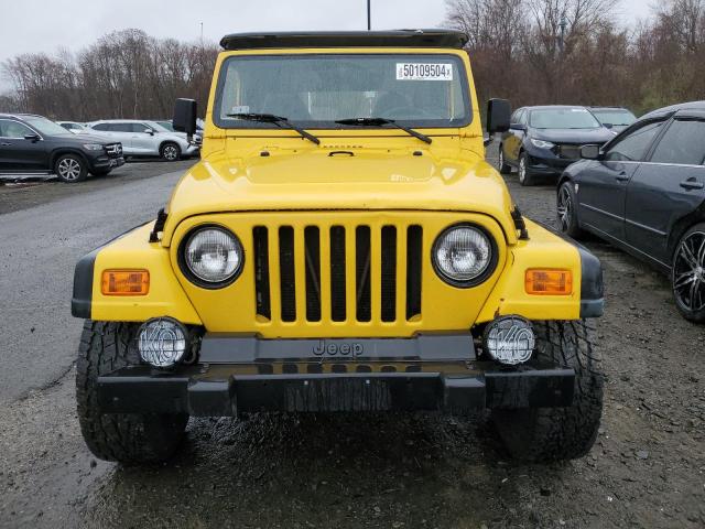 1J4FA49S3YP789437 - 2000 JEEP WRANGLER / SPORT YELLOW photo 5