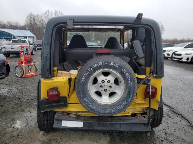 1J4FA49S3YP789437 - 2000 JEEP WRANGLER / SPORT YELLOW photo 6